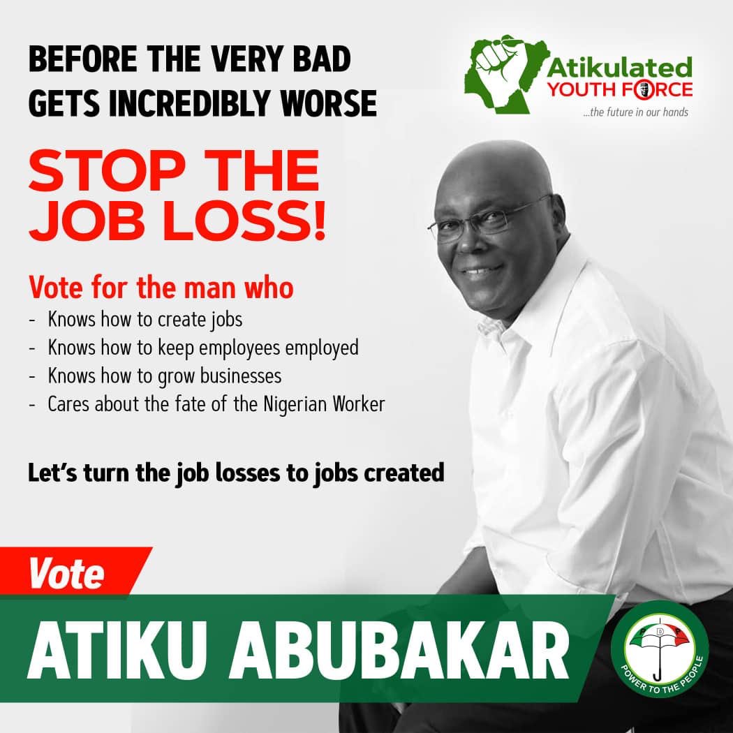HEDankwambo's tweet photo. Vote @Atiku and @PeterObi before the very bad gets incredibly worse! https://t.co/26ctZqUnqO