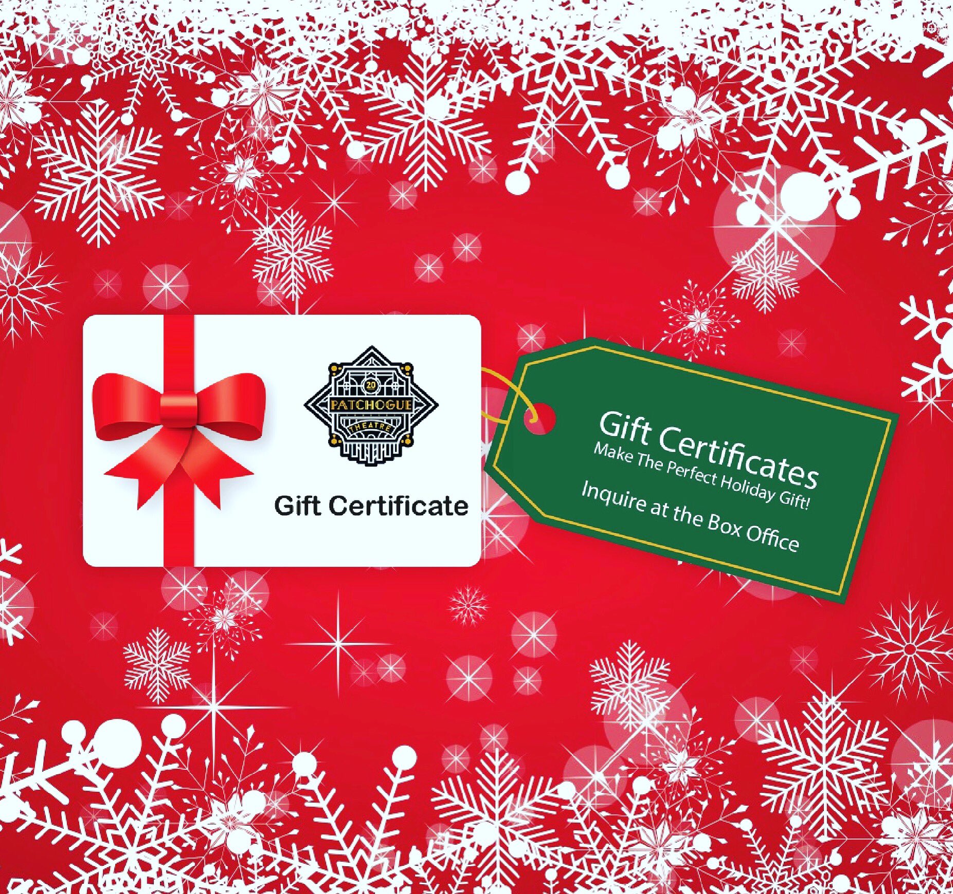Christmas Gift Certificate Template Holiday Gift Snowflake Voucher