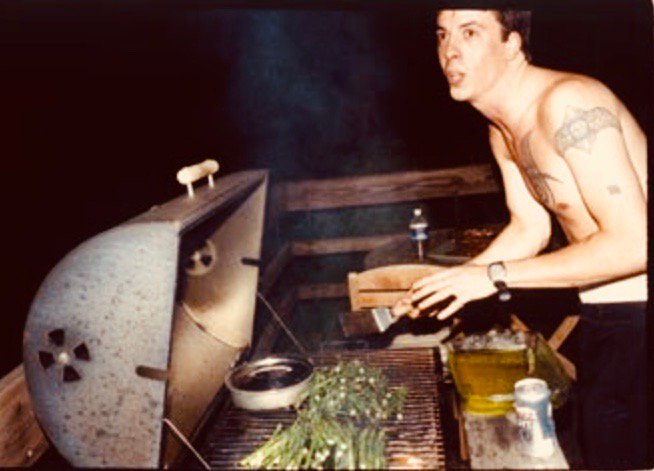 Geekin’on the grill. Virginia, 1998. Twenty years later and still geekin’.... #backbeatbbq