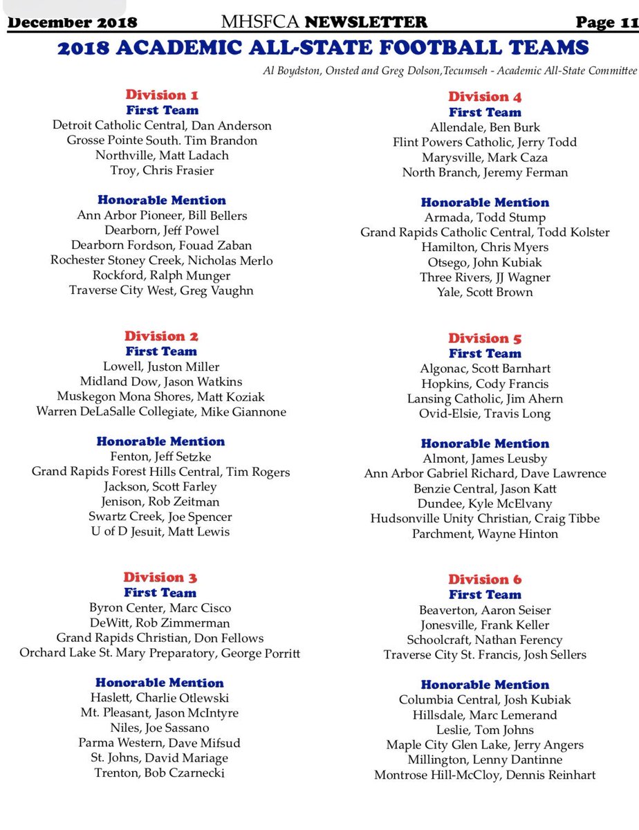 BenDelor's tweet photo. Congrats to the @MvVikingFootbal Team on being named to the 2018 Academic All-State 1st Team for Division 4!  Also, @GoozeMon_15 (Hunter Delor) was named to 1st Team and @JoshSchweihofer received Honorable Mention! #DualThreatAthletes #RTB #VikingPride @mpschools https://t.co/Al9yvgegCd