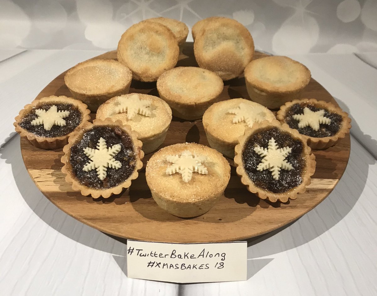 I wonder how many of these we’ll get through, over the festive period 🎅. Mince Pies and Tarts with marzipan ❄️ #XmasBakes #TwitterBakeAlong