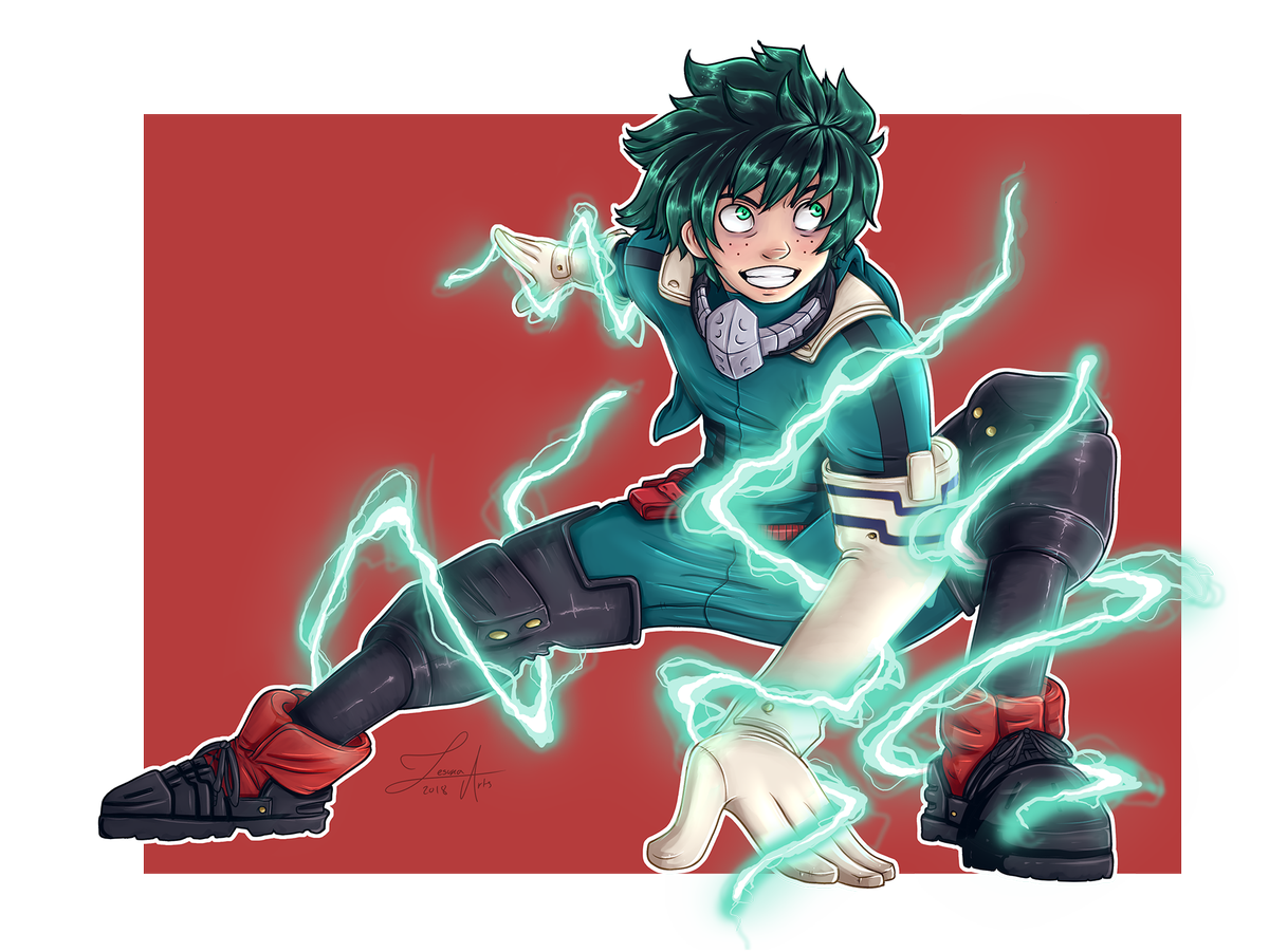 Due to some free time, I drew Deku from BNHA! 