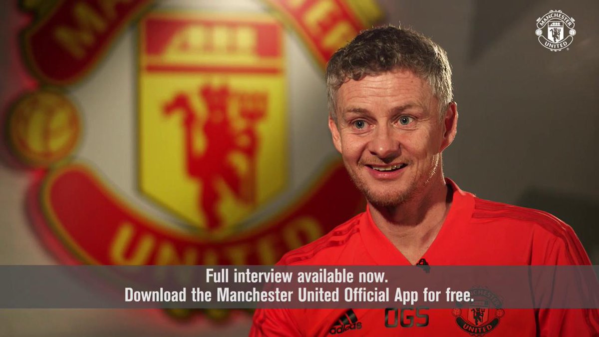 Ole Gunnar Solskjaer: #MUFC caretaker manager 🔴
Watch the rest of Ole's interview in our official app — download now for free: http://bit.ly/2V07NQ7