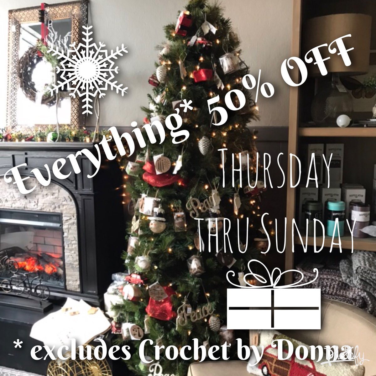 Ok, friends...this may be my last week OPEN! Everything (excluding Crochet by Donna)  will be 50% Off!!! This is as low as I will go! Come shop! 😊🎄👏🏻
Hours: 
Thursday & Friday 11-6
Saturday 10-2
Sunday 12-4
Follow @sagehomestore #sage #sagehomestore #danvilleindiana