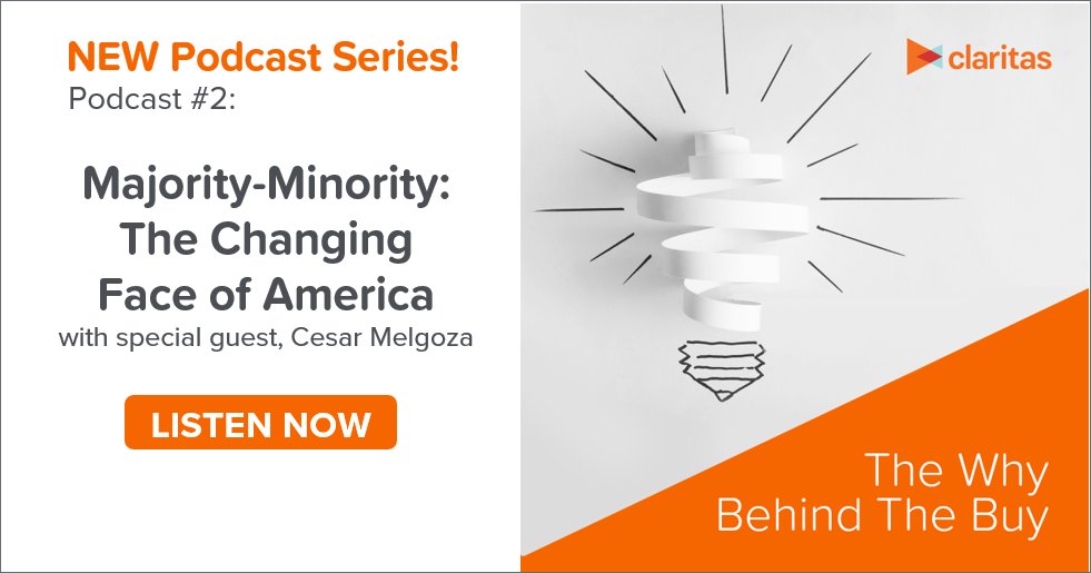 Geoscape's tweet image. Our second episode of The #WhyBehindTheBuy #podcast is all about America’s majority-minority, aka the “New American Mainstream.” @Geoscape expert @cesarmmelgoza breaks down what that means and why it should matter to today’s #marketers. Listen here! bit.ly/2ByGdQY