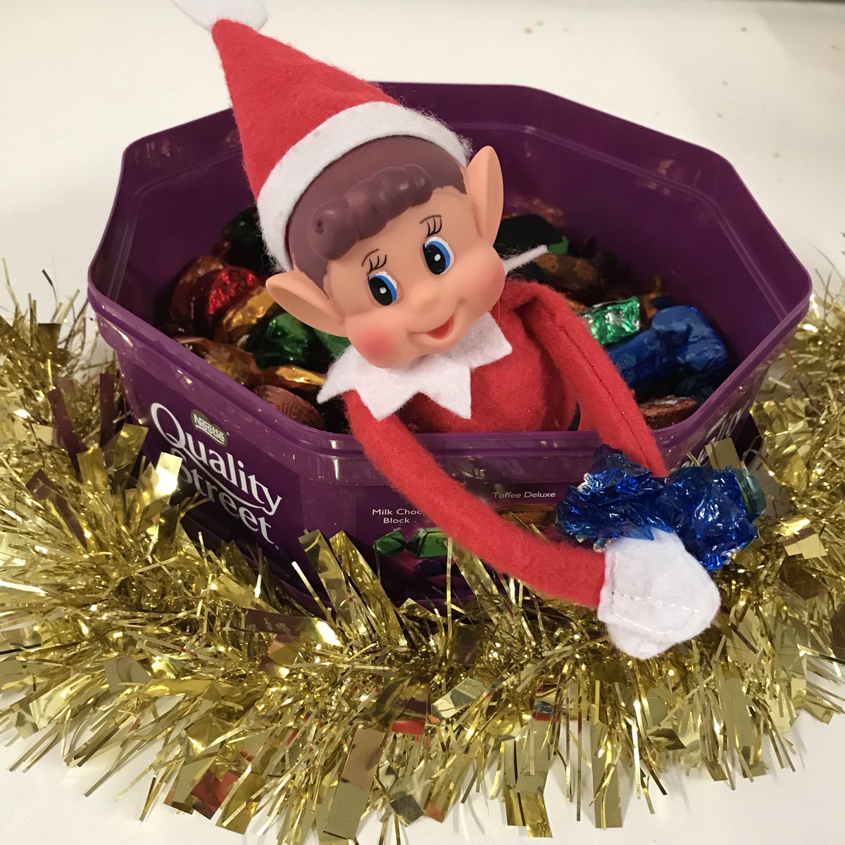 Elf missed out on Secret Santa today, so is getting payback by eating the Staff chocolates 🤫🎄🎄🎄

#elfontheshelf #premierinn #TeamCentral 
<a href="/hinsonyates47/">Tony Hinson Yates</a> <a href="/nic_leiccentral/">Nic@AHMleicnorthwest_pi</a> <a href="/wanny_8/">Mark Wanless</a>