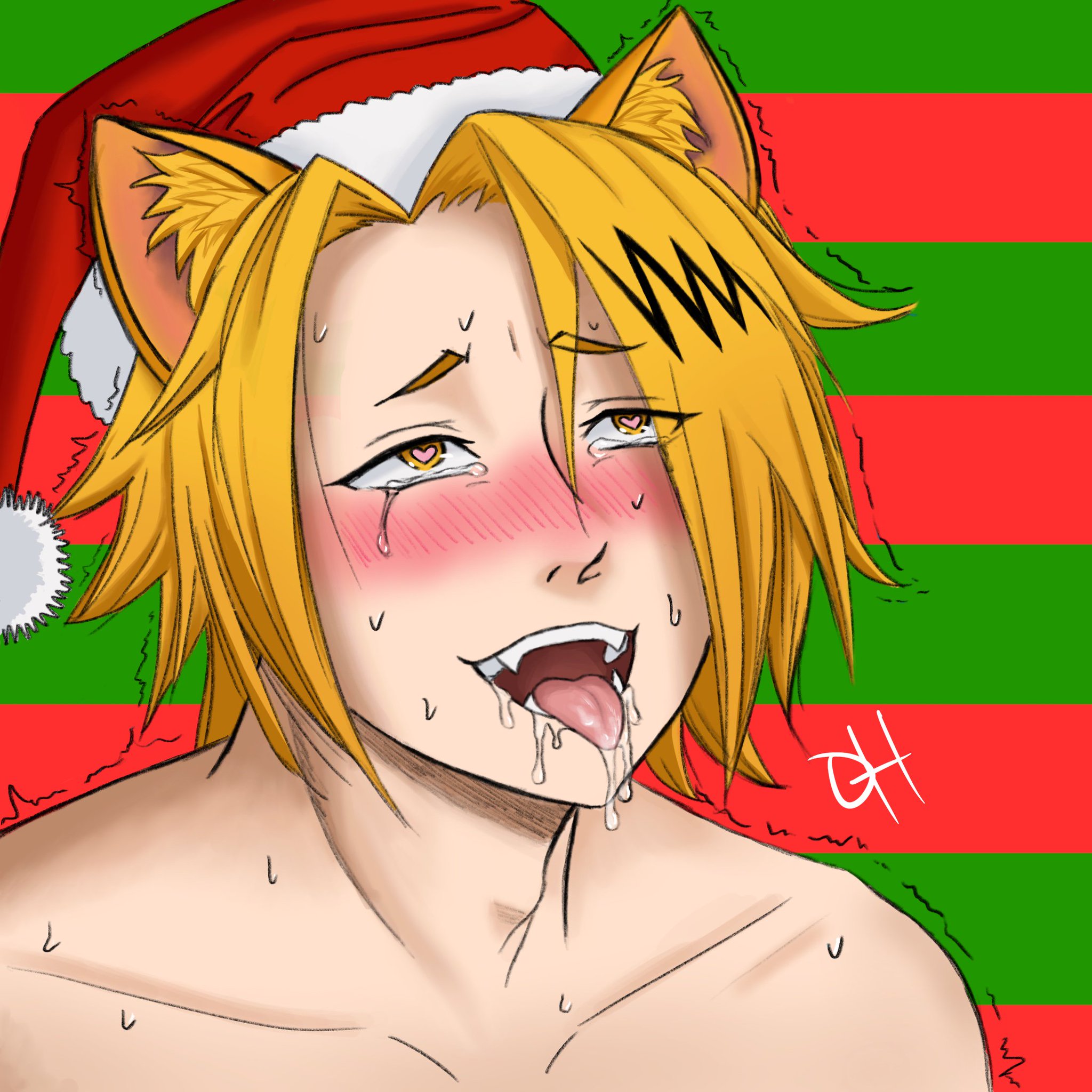 I made a Kaminari one too
#bnhansfw #kaminaridenki #ahegao” .