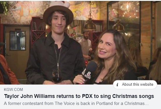 ThanksTaylor John Williams for a great show last night! tinyurl.com/ycuxmklo <a href="/KGWNews/">KGW News</a> #ajampdx #taylorjohnwilliams #ChristmasMusic