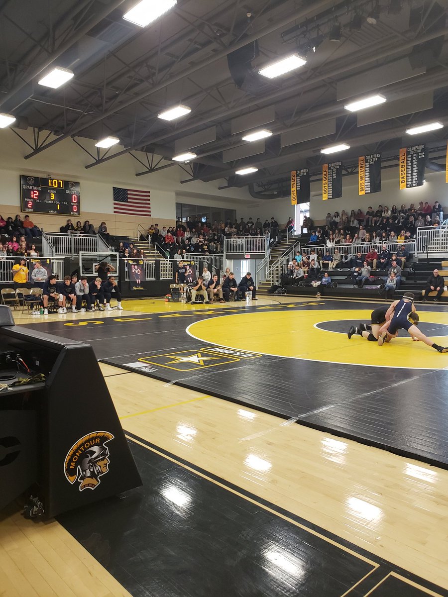 Assembly wrestling match! Thanks for hopewell for coming! Students are awesome. Packing the athletic center!