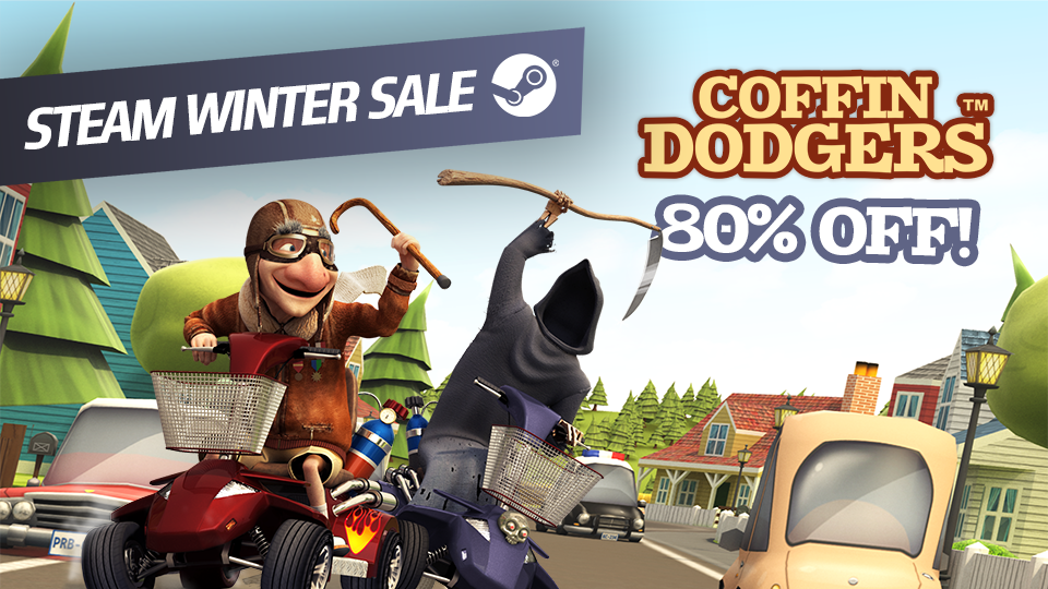 milkyteastudios's tweet photo. Coffin Dodgers is 80% Off this Winter Sale! Grab the Retro Kart Racer NOW! #indiedev #gamedev #sale #steam #wintersale https://t.co/BQqqgPCMAv https://t.co/Ly0GpNi0Rr