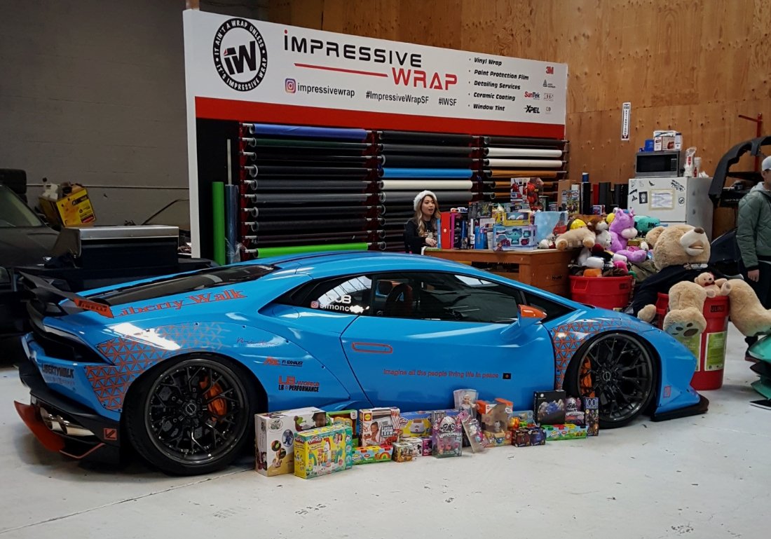 #ThankfulThursday -- Thankful for the car communities, all the folks with big hearts this holiday season 🎄 <a href="/StanceLab/">Wilson Tam</a> Toy Drive helping bring joy to the kids of south San Francisco this Christmas