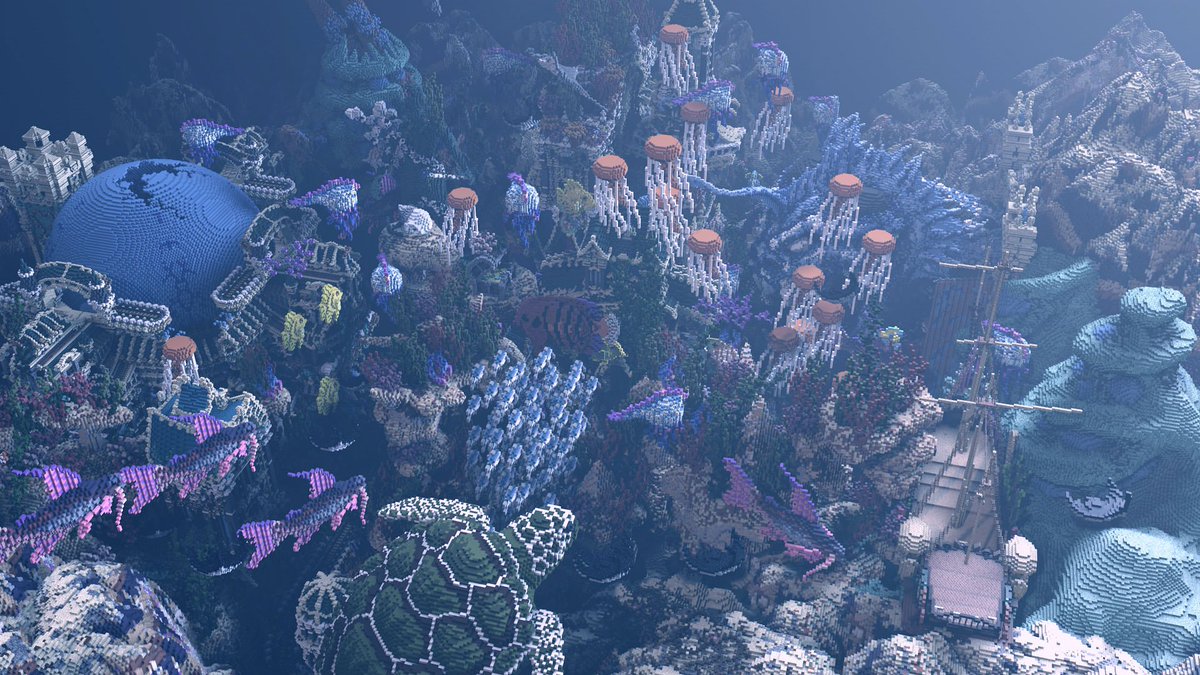 CreativeBlocks_'s tweet image. Neptunopolis: The Dream Land where time had forgotten its own path.
Building from @CreativeBlocks_  
Timelapse from @VarunaLLC 
PMC: planetminecraft.com/project/neptun…
HD Renders: imgur.com/a/wKQdL2G
Cinematic/Timelapse: youtube.com/watch?v=NWtJm_…