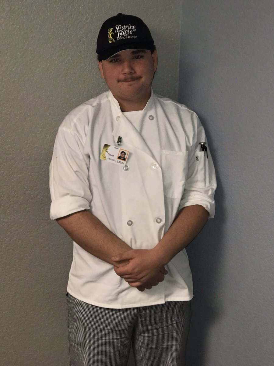 David is our guest of the week! We are SO proud of David! David just accepted a FULL TIME (WITH BENEFITS) position at the casino steakhouse as a line cook! We are so ecstatic for him!! 💕