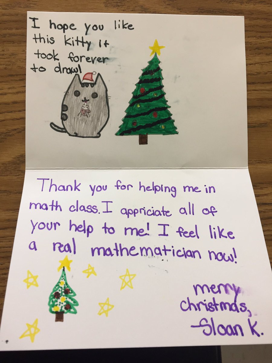 ashleyerb619's tweet photo. This is what teaching is all about! Cards like these make me know I'm exactly where I need to be 🤓☃️❄️🎄@WesternUnionES #wuesfamily #WUESholidayFun https://t.co/sIAEeJU8CJ