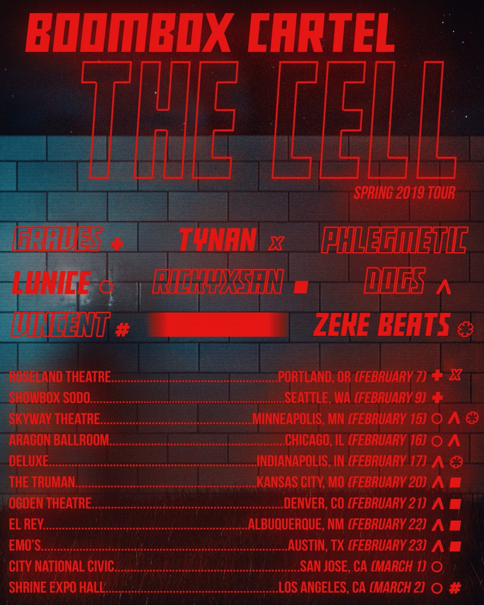 Image result for THE CELL SPRING TOUR BOOMBOX CARTEL