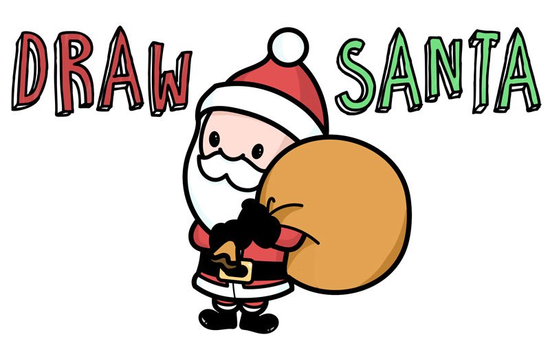 Drawinghowtodraw On Twitter How To Draw A Cute Santa With His