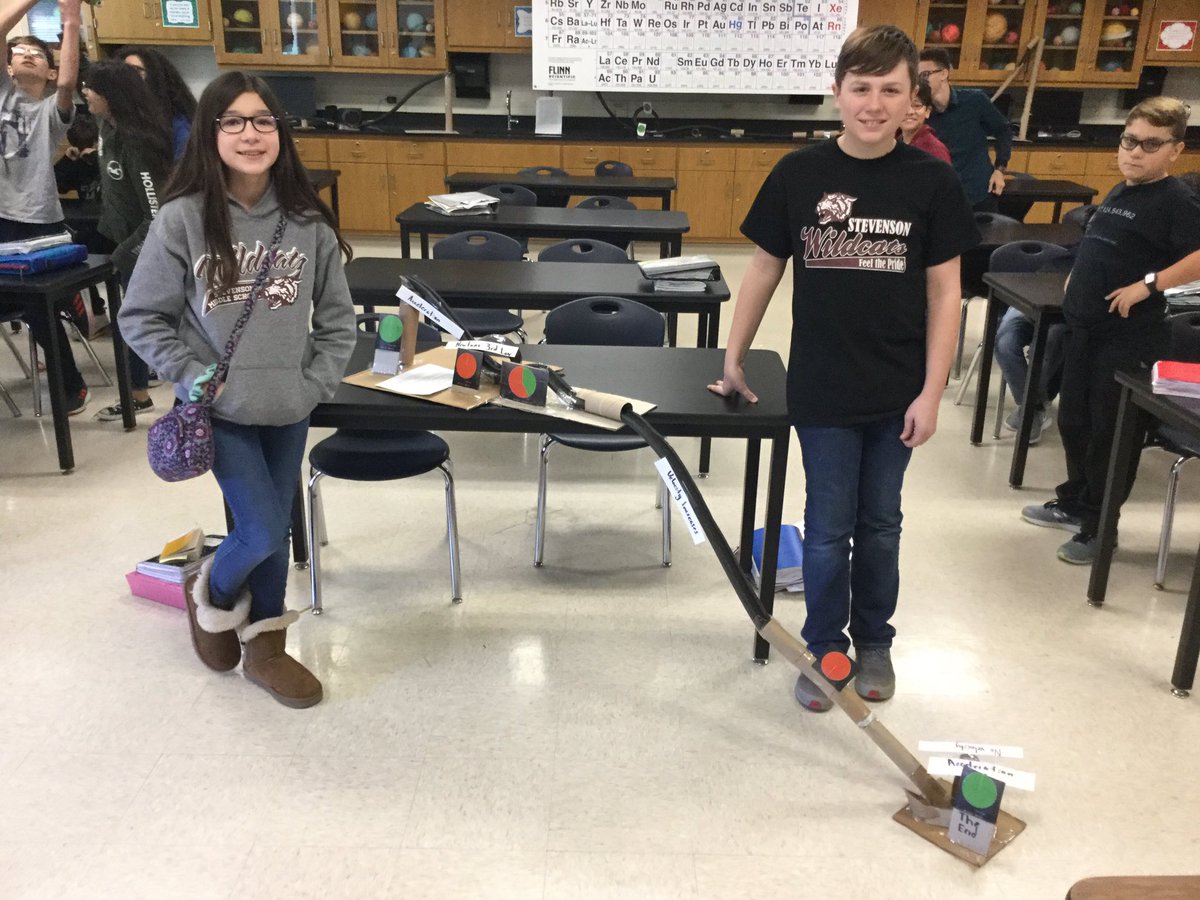 MrsJordanSci6's tweet photo. GT @NISDGTAA extension project for potential and kinetic energy! So much fun watching them learn through trial and error during construction of the roller coasters! @NISDSecScience https://t.co/RadbyvbEIS