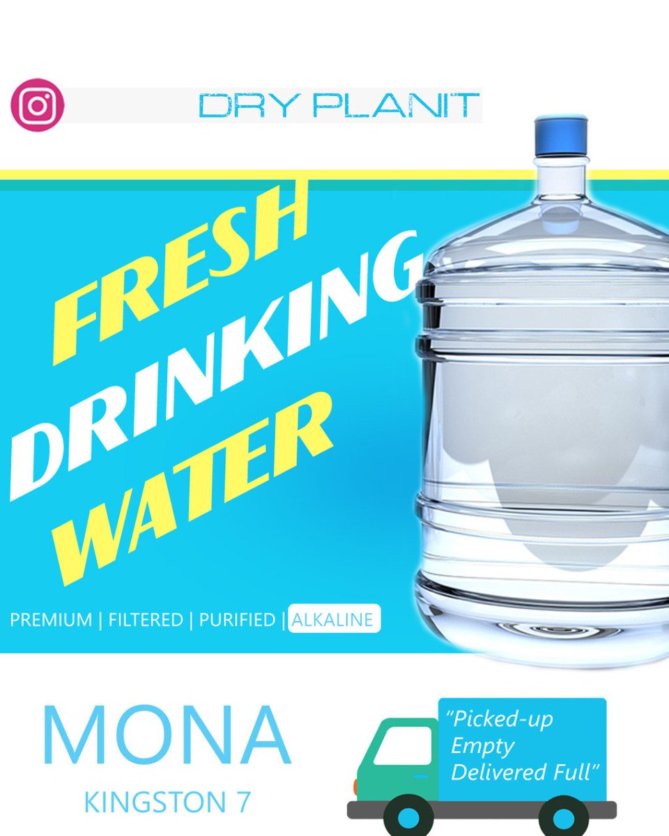 dryplanit's tweet photo. SAVE THE PLANET 🌎 
Forget purchasing bottles of water for every drink, refill your water and have water in abundance! 
#water #dryplanet #savetheearth #beatNCDs #jamaicamoves https://t.co/hAd7Yj0Lsd
