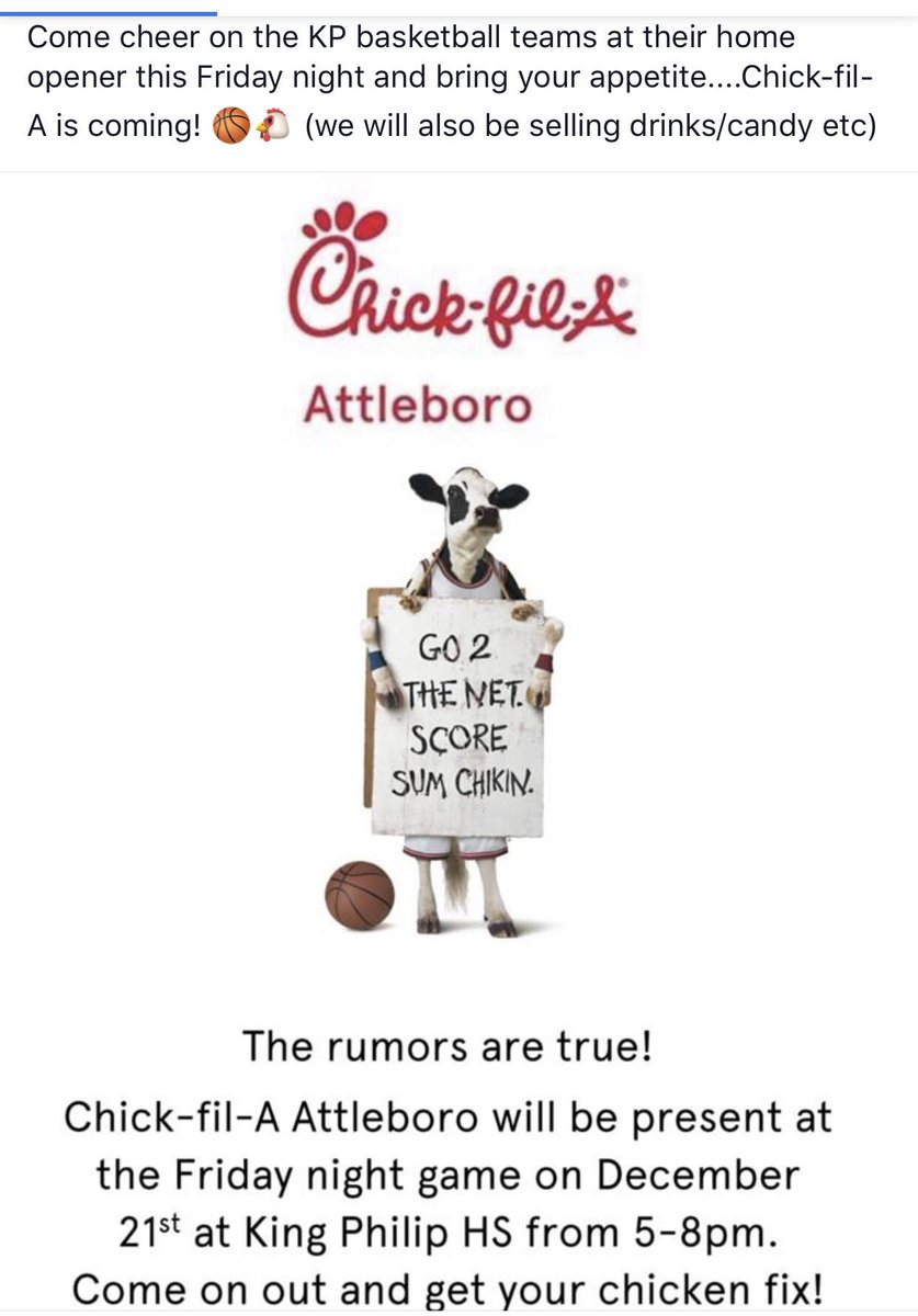 Chick-fill-A and basketball! What’s better than that!!