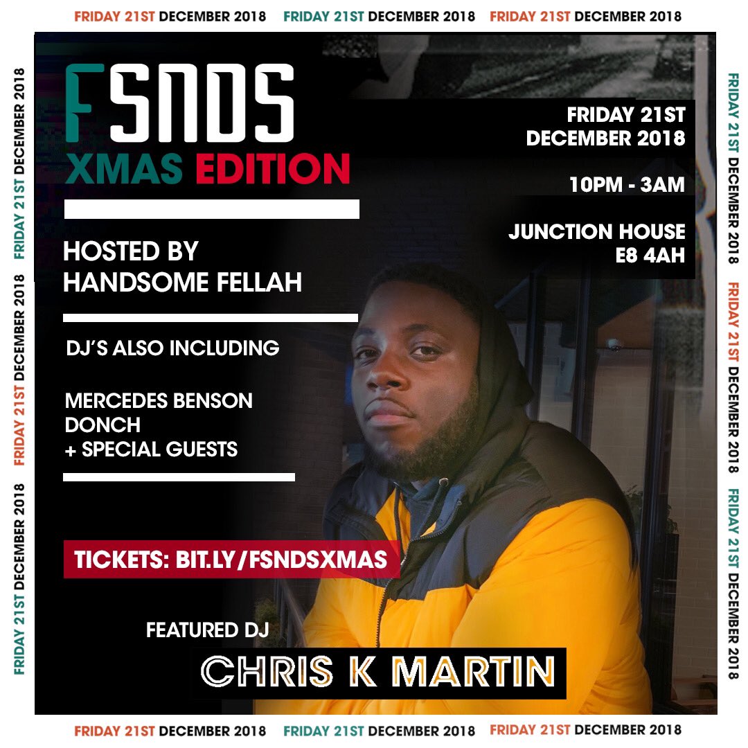mercedesfbenson's tweet image. - @FutureSNDS TOMORROW NIGHT 

  DJS on the night 

  @djchriskmartin 
  @donchdeejay 
  @Unkle_K 

  &amp;amp; Myself 

  Tickets: bit.ly/fsndsxmas 

  It’s gonna be a movie 🎥🎄🤶🏾