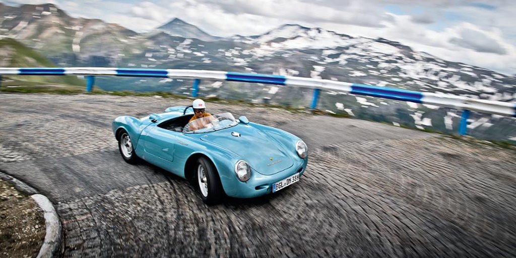 PorscheCanada's tweet photo. One mountain. Eighteen sports cars. To celebrate #70YearsOfPorsche, a group of special models went for a drive on Austria’s famed Glossglockner. See more in Christophorus: https://t.co/P8drAGg2Py https://t.co/HxnrVuG6hF