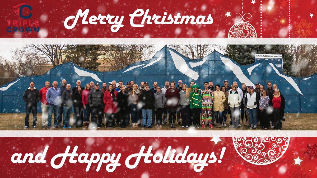 Merry Christmas and Happy Holidays from all of us at Triple Crown Sports! #Xmas #HappyHolidays