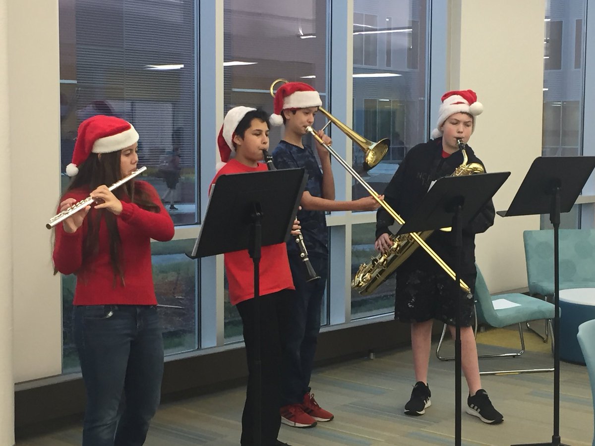 ‘Tis the season for some holiday music to get the day started! <a href="/AFMSChargers/">Apex Friendship Middle School</a>