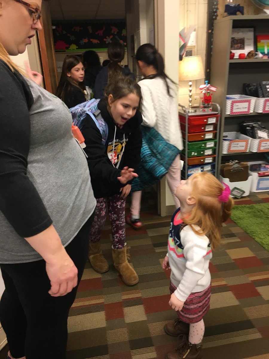MrsTucker202's tweet photo. Visit from the littlest high fiver! Delilah loved spending time in mommy’s classroom https://t.co/HfkxmHimw0