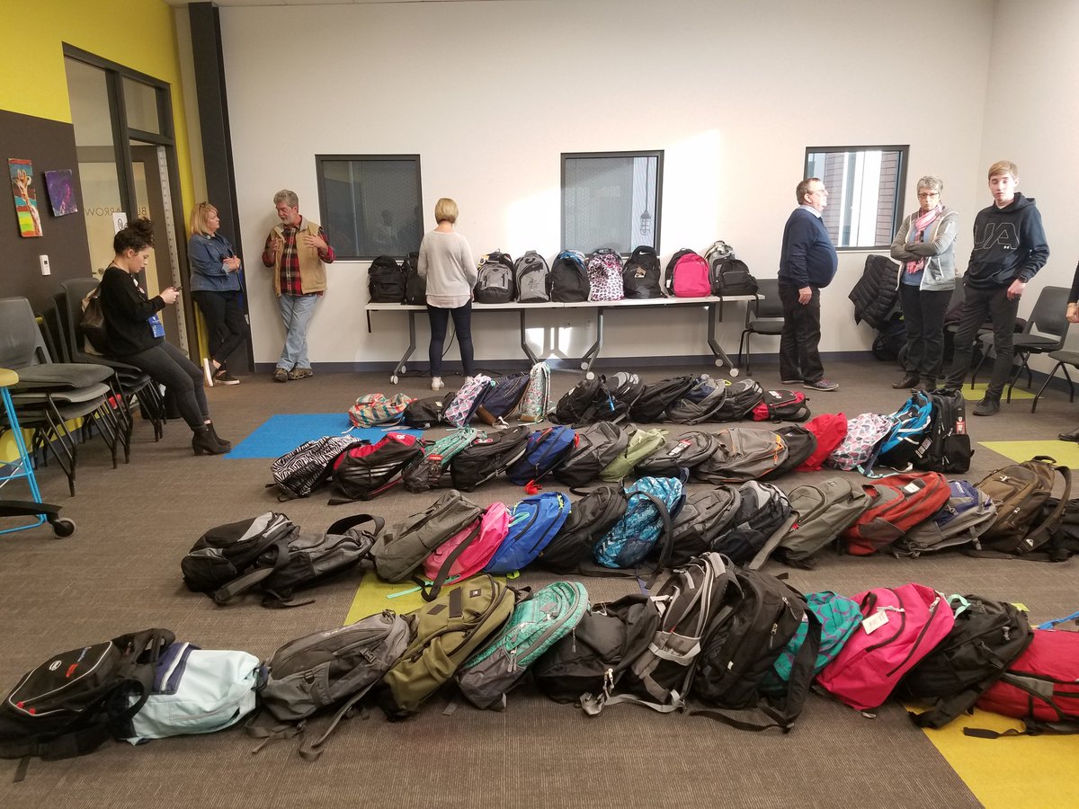 One of the best days of the year. Handing out backpacks, gift cards and other donations at the Youth Center of SLC <a href="/VOAUT/">Volunteers of America, Utah</a>