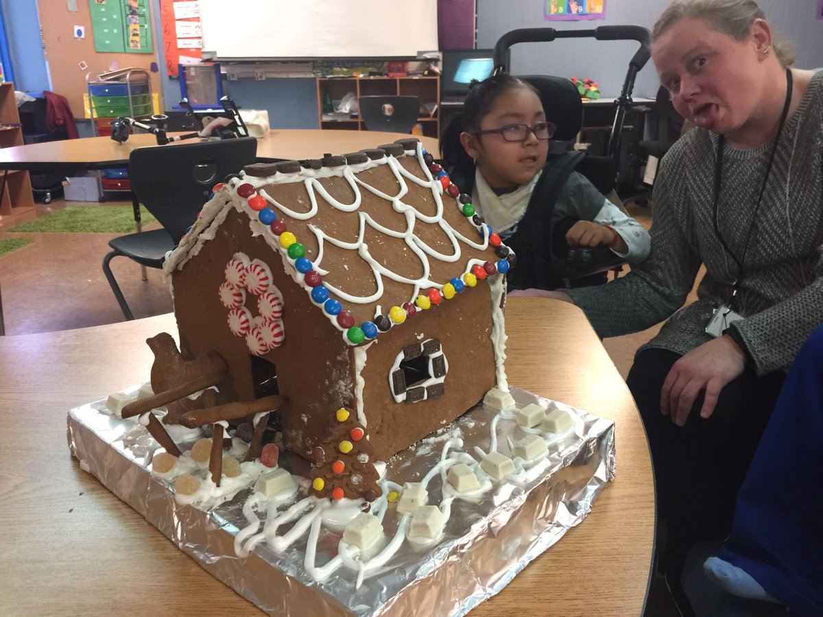 Gingerbread house from scratch! Not too shabby. Happy holidays everyone! Be kind to each other. <a href="/DMMShornets/">Dexter McCarty MS</a>  #GoHornets