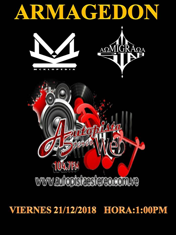 migrastar's tweet photo. Mañana en "Código Urbano" ¡NO TE LO PUEDES PERDER! 

#codigourbano #radio #armagedon #mcklopedia #fm https://t.co/4wNa8R9emU