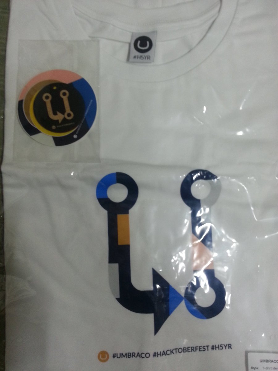 Thanks #Umbraco #Hacktoberfest t-shirt :)