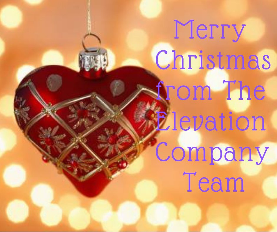 The Elevation Company Team would like to thank all of you for your wonderful support throughout 2018 and we look forward to continuing to grow, as we love and encourage YOU to grow, in 2019- the year of ATTRACTION.

Wishing you a wonderful Christmas full of LOVE and GOTTNESS. <3