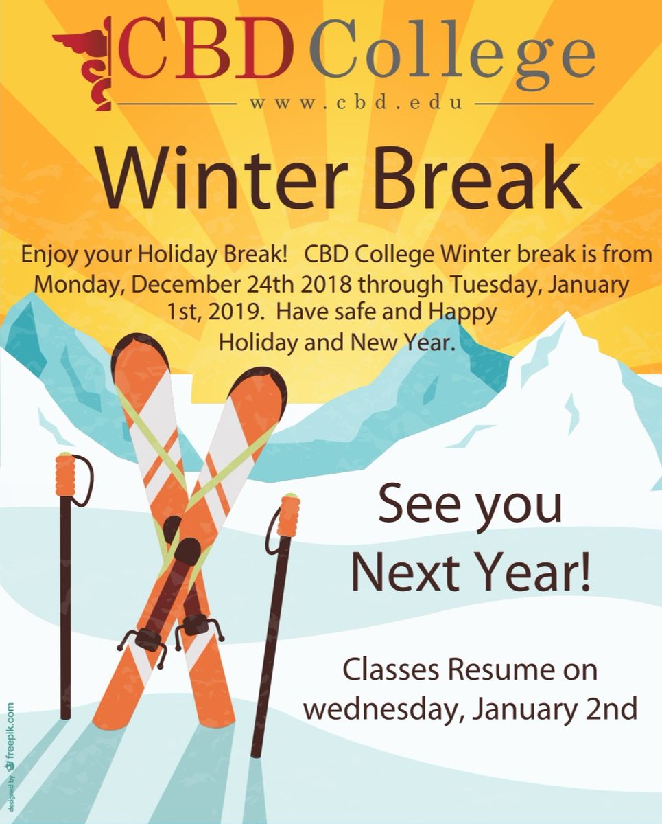 cbdcollege1's tweet photo. Tomorrow is the last day before Winter Break! https://t.co/JrBleLezog