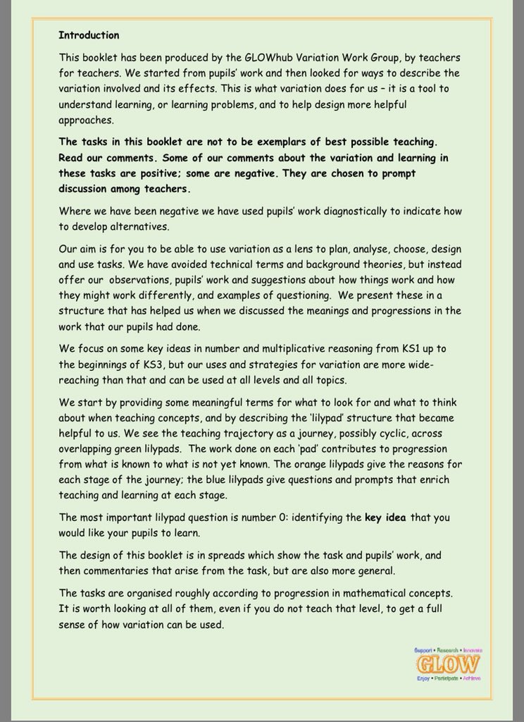louiseseeley's tweet image. glowmathshub.com/resources.html @GLOWMaths @annemathswatson #variationtheory #variationworkgroup
