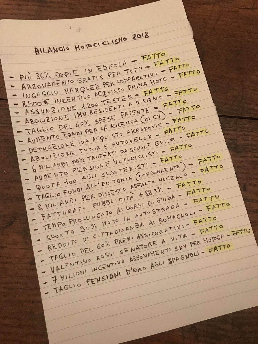 Questa è la lista delle cose che abbiamo fatto, fatele vedere a chi ancora è scettico su Motociclismo !
💪 🏍😀