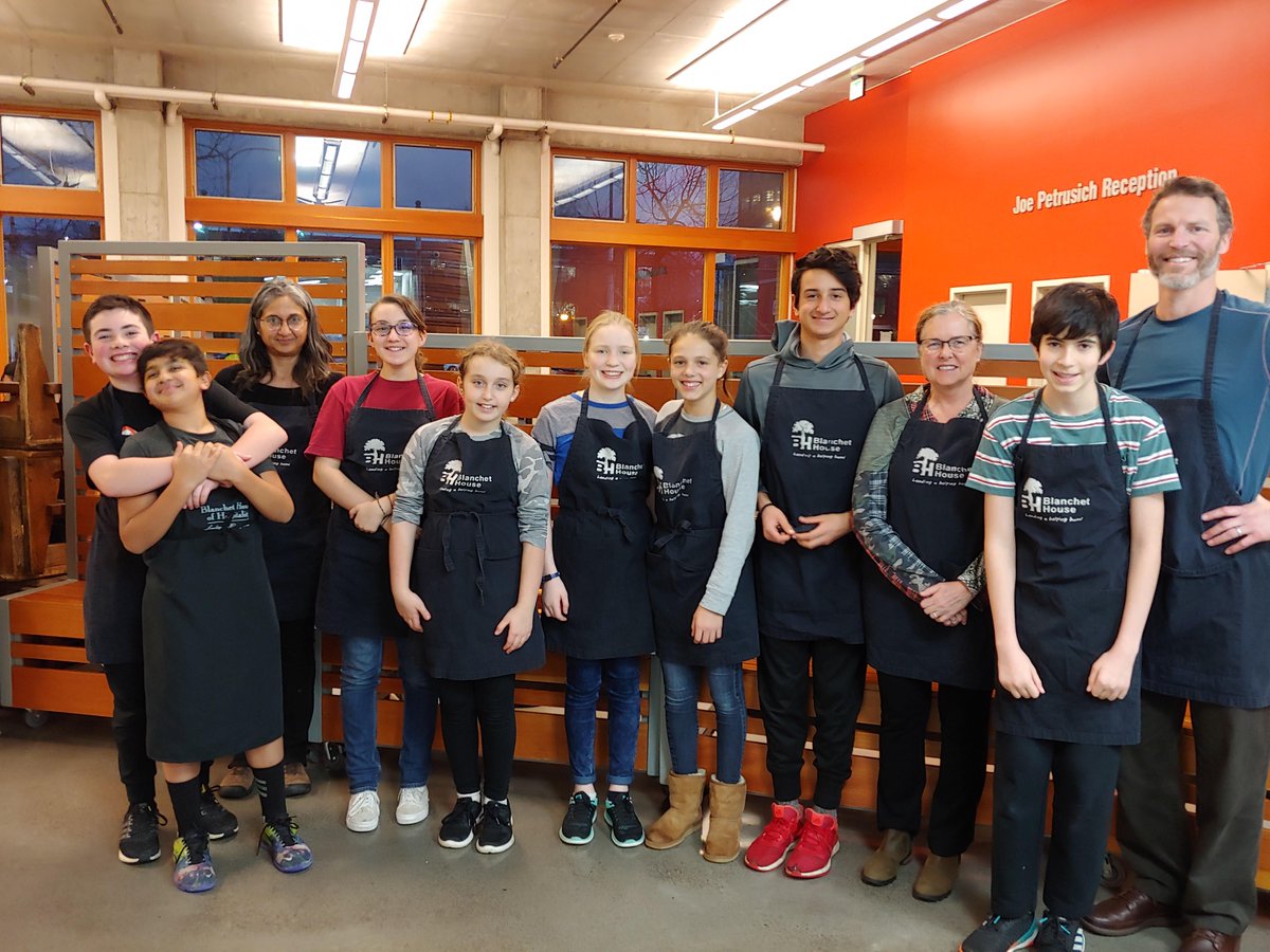 We are #pjaproud of these middle school students and their families! Thank you for serving dinner to the guests at #BlanchetHouse.  #ThinkForYourselfWorkForTheWorld