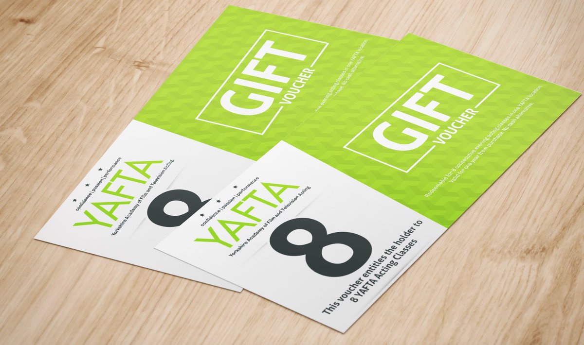 YAFTAUK's tweet photo. In need of a last minute gift for the actor or aspiring actor in your life? YAFTA offers gift vouchers for our evening classes and workshops. Choose any value! Redeemable at our locations across Yorkshire. #lastminutegifts #giftideas #christmaspresentideas #actorgift #actingclass https://t.co/bHxFasX1Eg
