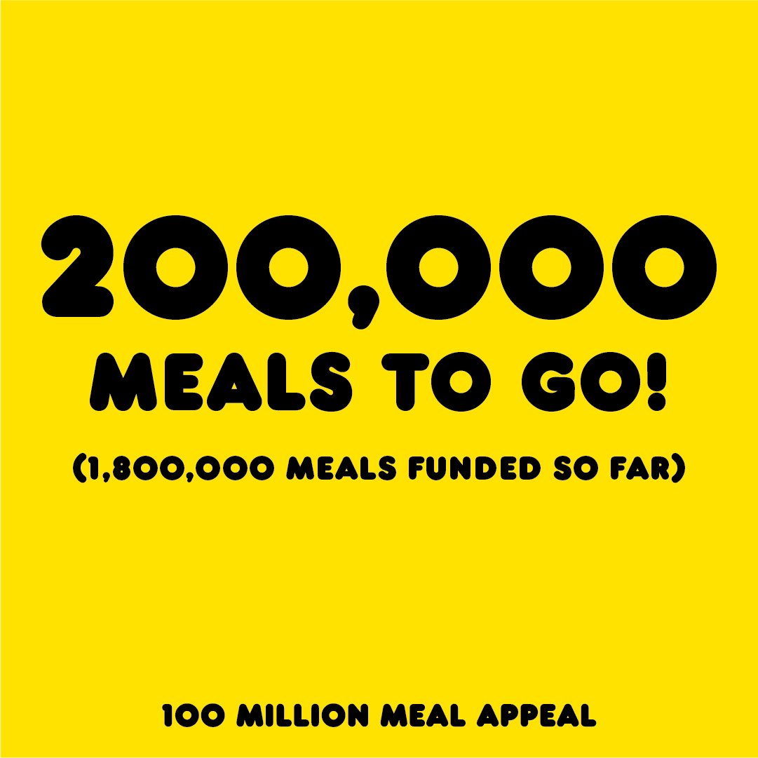 WOW! Thanks to the incredible generosity of our Ultimate Partner BP, we are 300,000 meals closer to delivering our 100 Millionth Meal!
Only 200,000 meals to go, please help us get there before Christmas.
Thank you <a href="/BP_plc/">bp</a> <a href="/BP_Australia/">bp Australia</a>

events.ozharvest.org/100millionmeal…