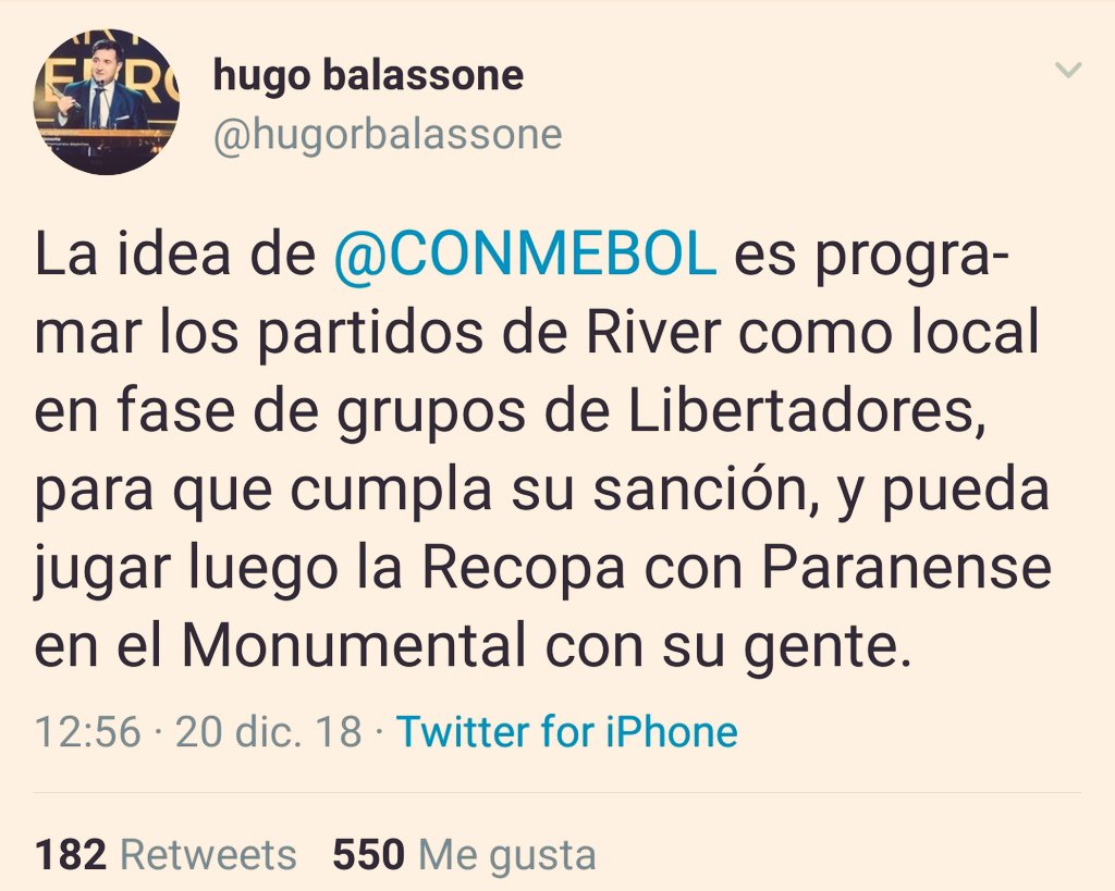 Todavía no terminó el 2018 y la Conmebol River Plate S.A. empezó a hacer trampa con los torneos del 2019.