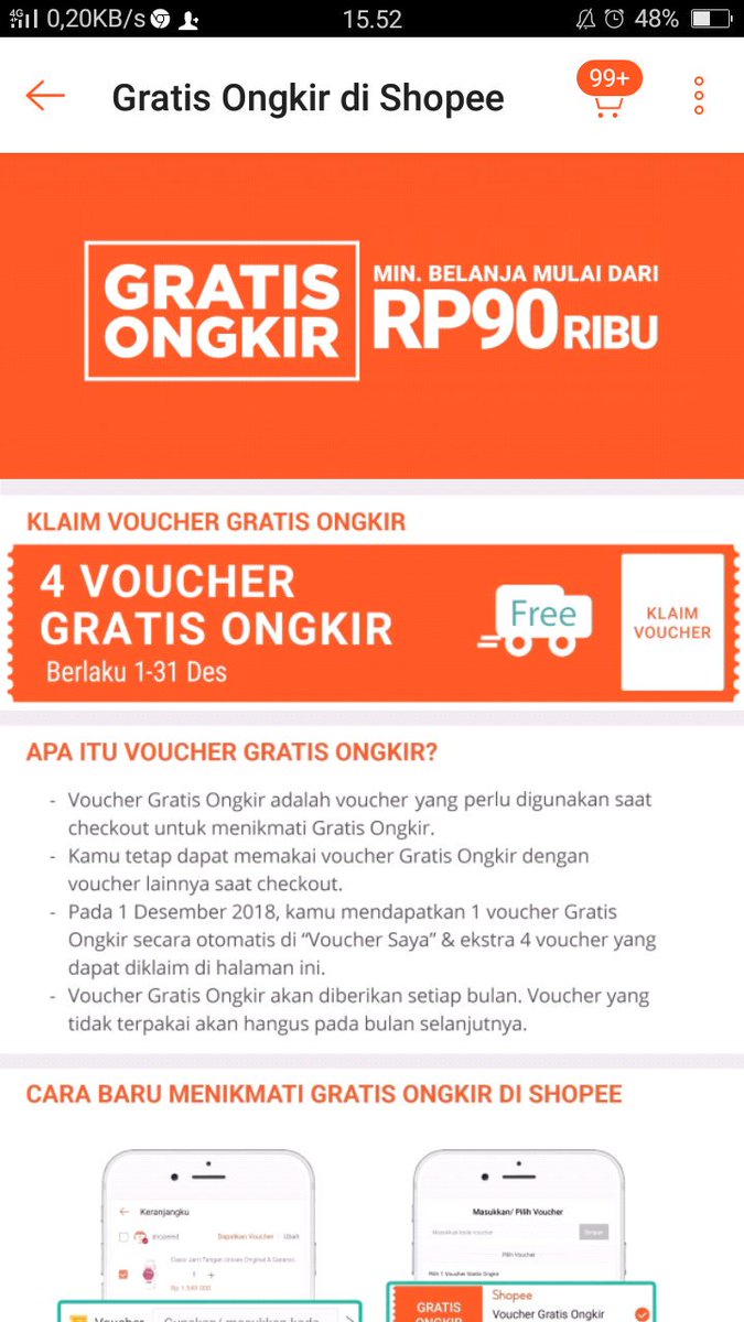 HIMASIF's tweet photo. @ShopeeCare saya masih ada 4 voucher buat klaim Freeong. Saya mau blnja lebih dr 90rbu, tp tdk bisa di gunakan klaim voucher nya. Pdhl seminggu ini saya blm blnja via shoppe, dan saya cuma punya 1 akun shoppe aja. Jadi gimana yah Mbk ? https://t.co/1UeCAy6C40