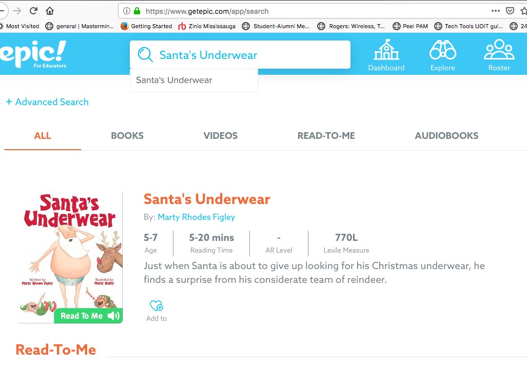 mr_thind_'s tweet photo. Santa's underwear is missing in this funny read aloud on @EpicKidsBooks https://t.co/YFpvcMYetd https://t.co/WGPoWaz333