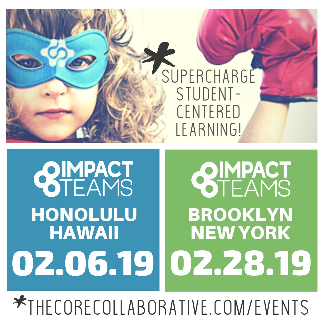 TheSocialCore's tweet image. Learn how to move your #TeacherTeams and/or #PCLs from conversation to collective efficacy. Attend an #ImpactTeams National Collaborative in 2019:

HONOLULU | 02.06
bit.ly/ImpactTeams-Ho…

BROOKLYN | 02.28
bit.ly/ImpactTeams-Br…
--
@BarbPitchford @Bloomberg_Paul @LisaCebelak