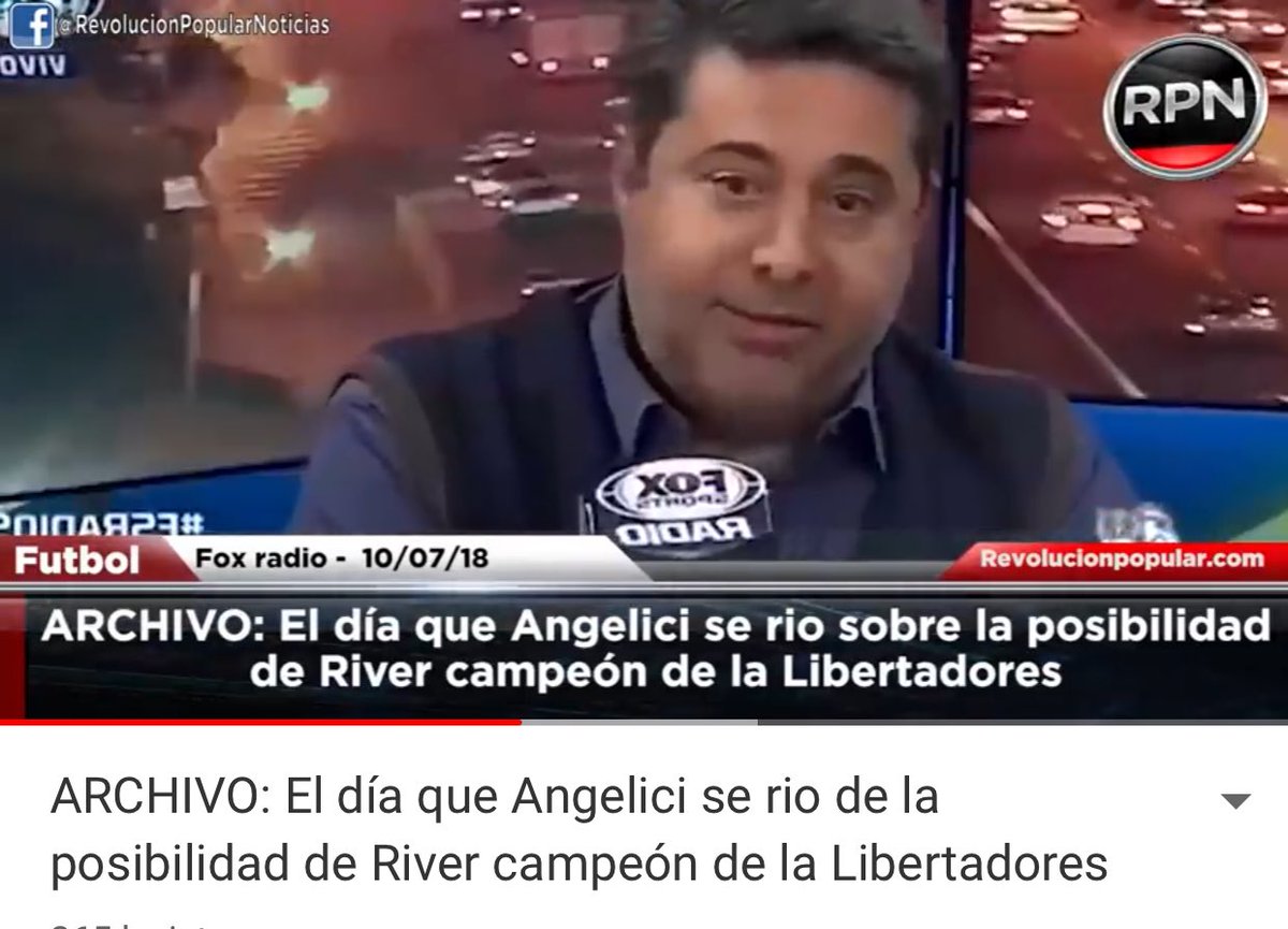 ARCHIVO: El día que Angelici se rio de la posibilidad de River campeón d... youtu.be/vSvJSK-oSp8 vía @YouTube