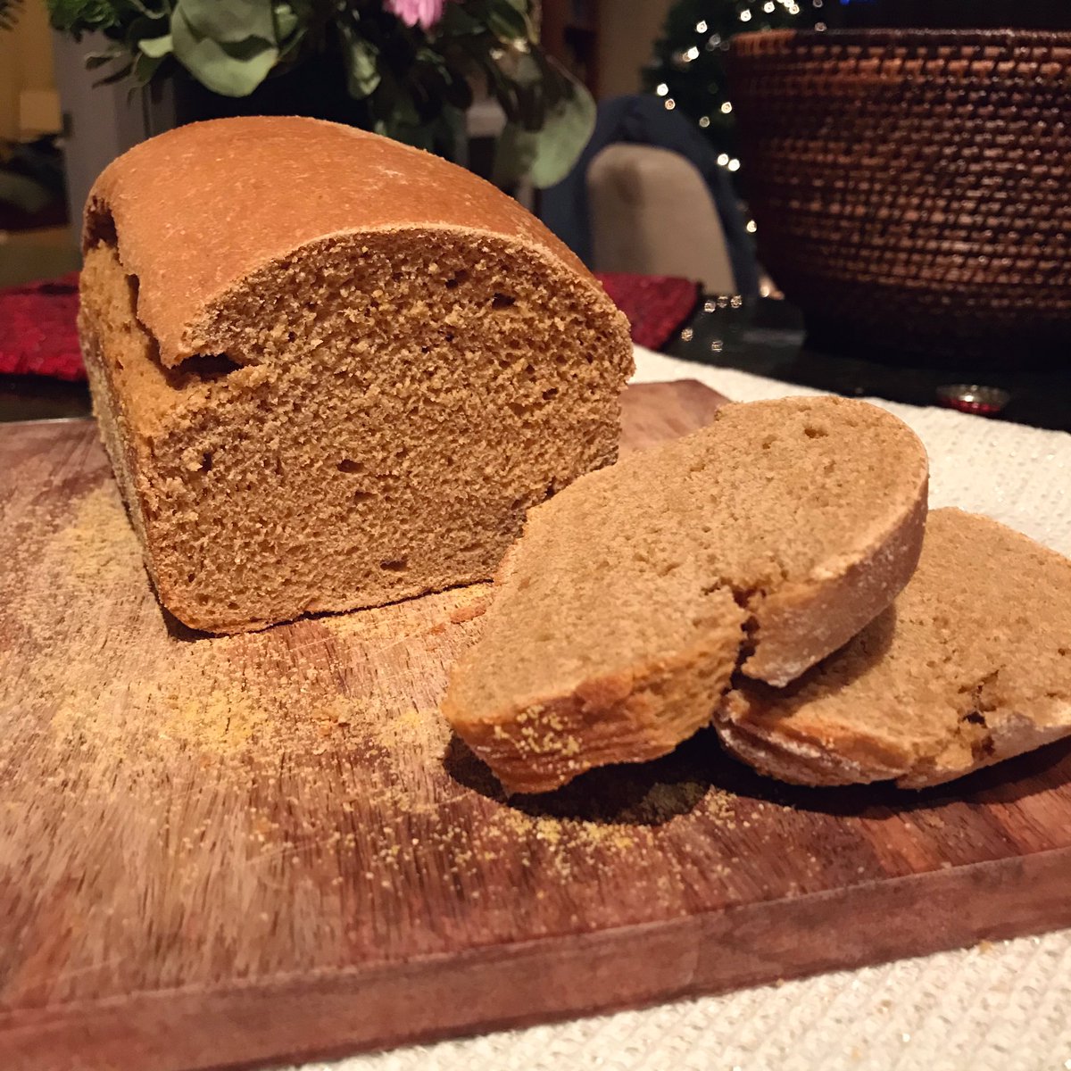 Bread #18: Anadama Bread. this is a traditional New England bread that I never heard of before moving to Boston and that I’ve previously only had at Henrietta’s Table. it’s unusual because it has cornmeal & molasses in it.