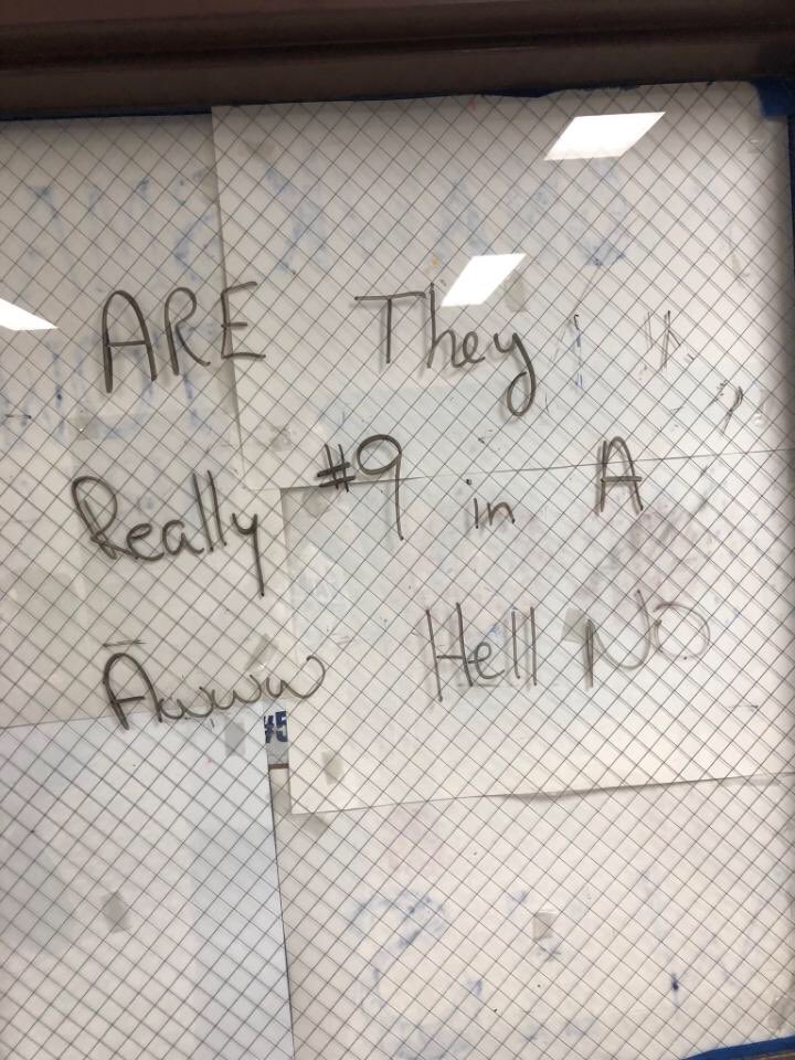 Thanks for the note of encouragement. That’s all we needed. #ladymohawkstrong