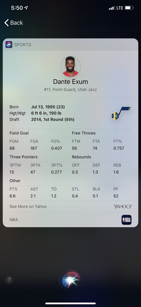 .<a href="/spidadmitchell/">Donovan Mitchell</a> I’m trying to figure out if <a href="/daanteee/">Danté Exum</a> got plastic surgery. Help please? #Siri <a href="/Apple/">Apple</a> <a href="/NBA/">NBA</a> <a href="/utahjazz/">Utah Jazz</a>