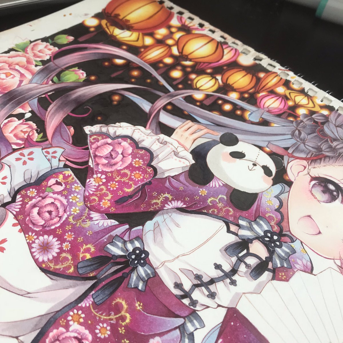 「あげ直しました??
コピック描きかけのやつ〜!昔のしかないんですけれども!
#コ」|まりぽりのイラスト