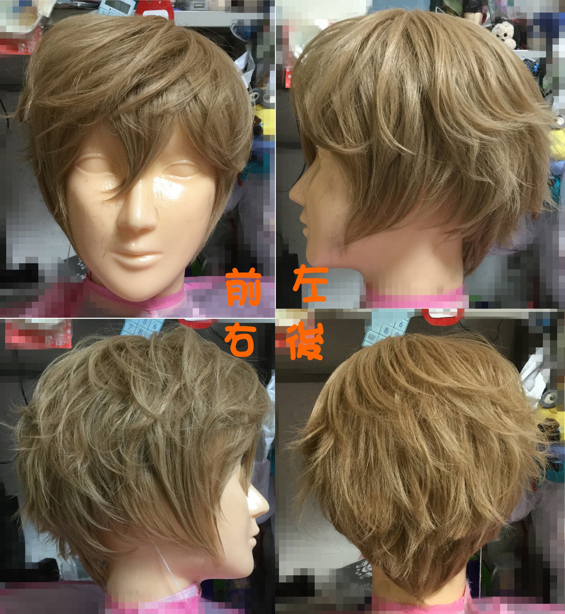 アシストウィッグ池袋店 カジュアルショート は元々短くてカールもかかっているから 手ぐし で形を整えてカチカチくんをかけただけで こんなに ふわふわ で自然な仕上がりにできる カットやアイロン等一切していません 量も少ない