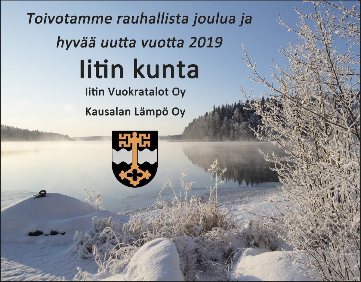 Toivotamme kaikille hyvää joulua ja uutta vuotta 2019. Kunnantalot, Palvelupiste Monitori ja Iitin kunnan puhelinvaihde suljettuna joulun ajan ja olemme taas tavoitettavissa 2.1.2019. #iitinkunta #hyvääjoulua #iitinvuokratalot #kausalanlämpö